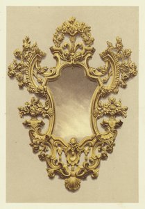 Petit cadre de miroir, en bois sculpté et doré - English School